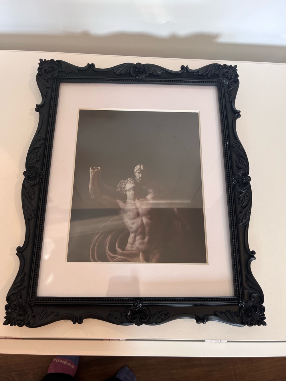 Beautiful black	detailed frame with art picture